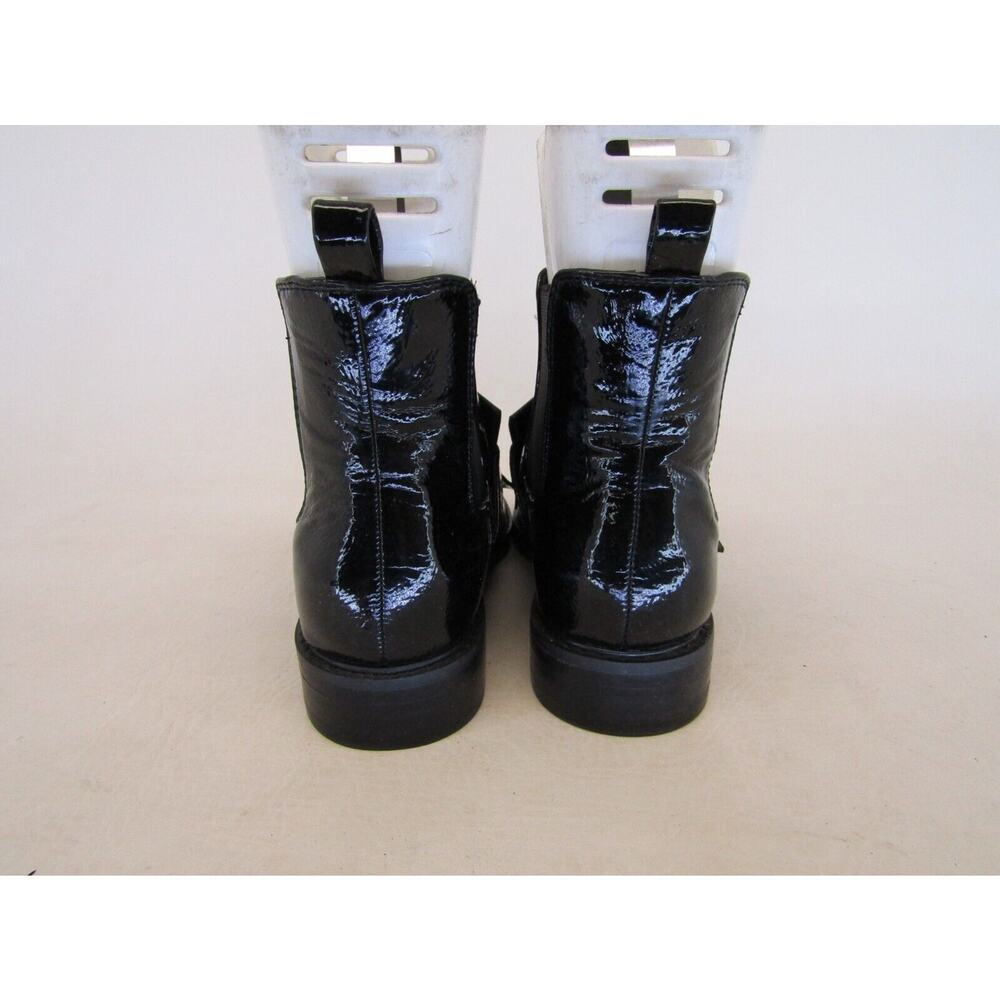 Marc Fisher Womens Size 6 M Black Leather Buckle Kilt Ankle Fashion Boots Bootie - Picture 7 of 11